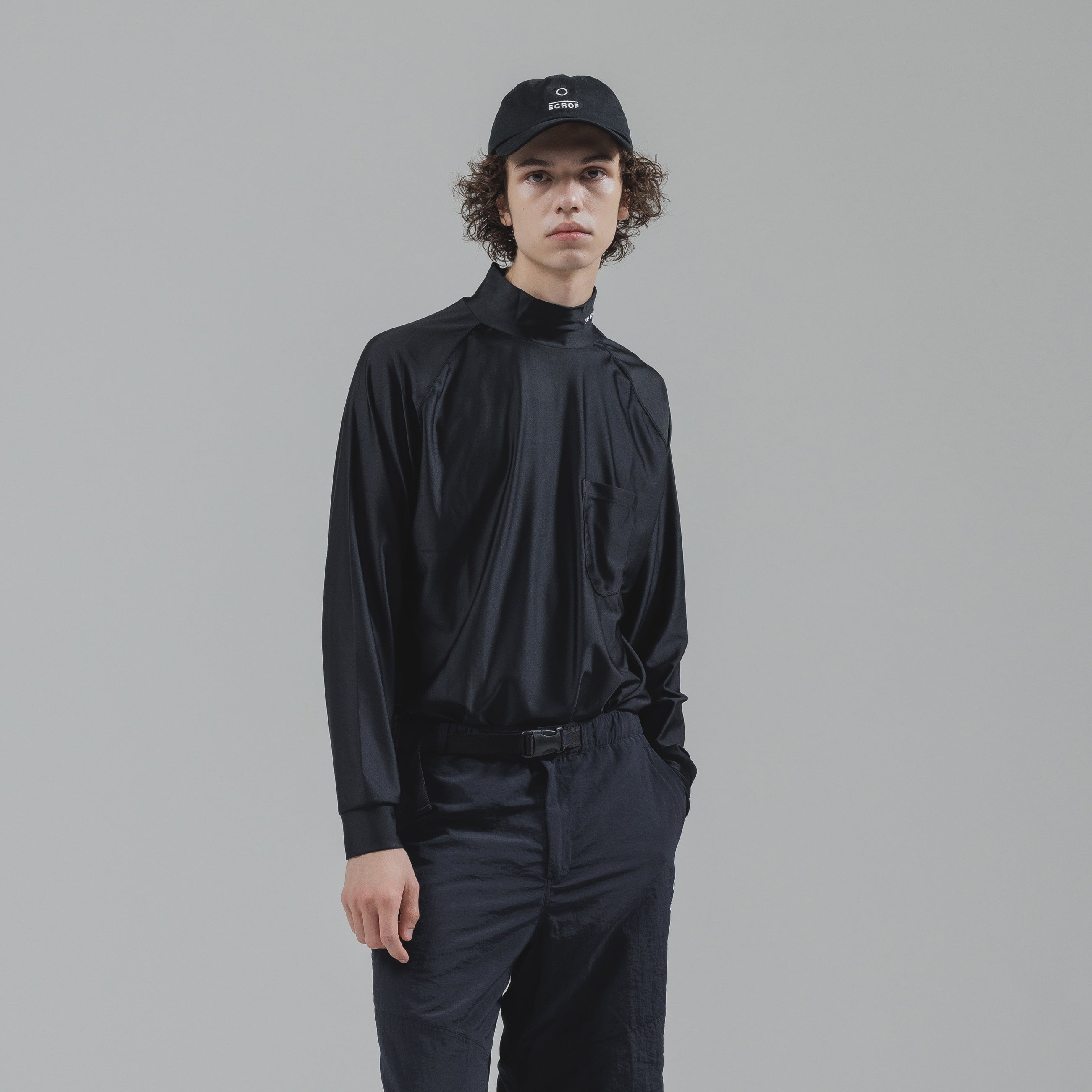 ストレッチモックネックシャツ / Stretch mock neck shirt