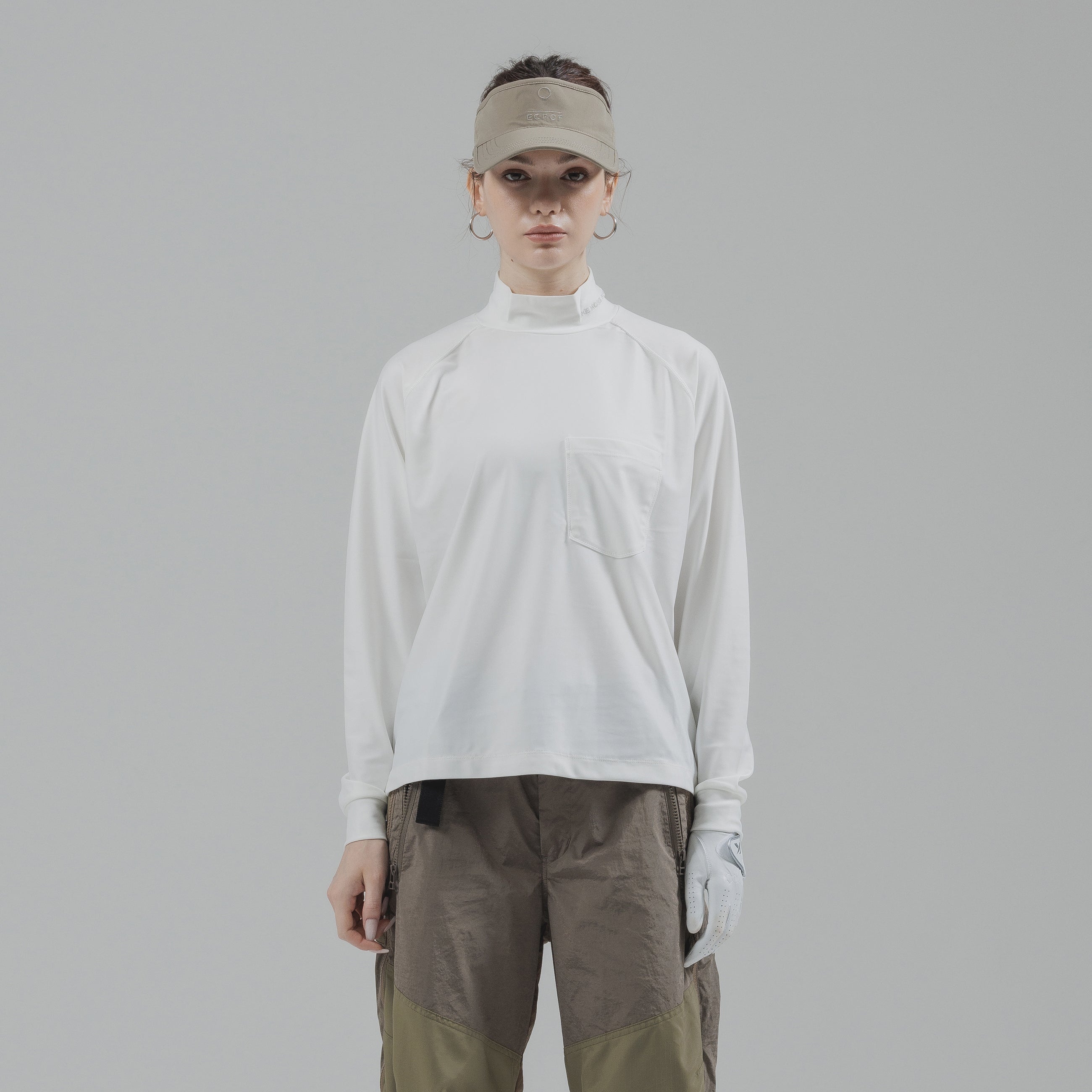 ストレッチモックネックシャツ / Stretch mock neck shirt