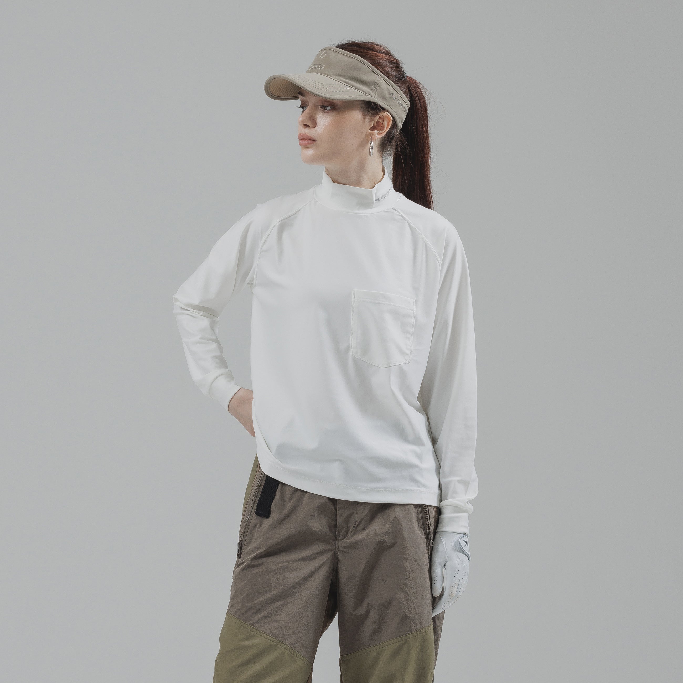 ストレッチモックネックシャツ / Stretch mock neck shirt