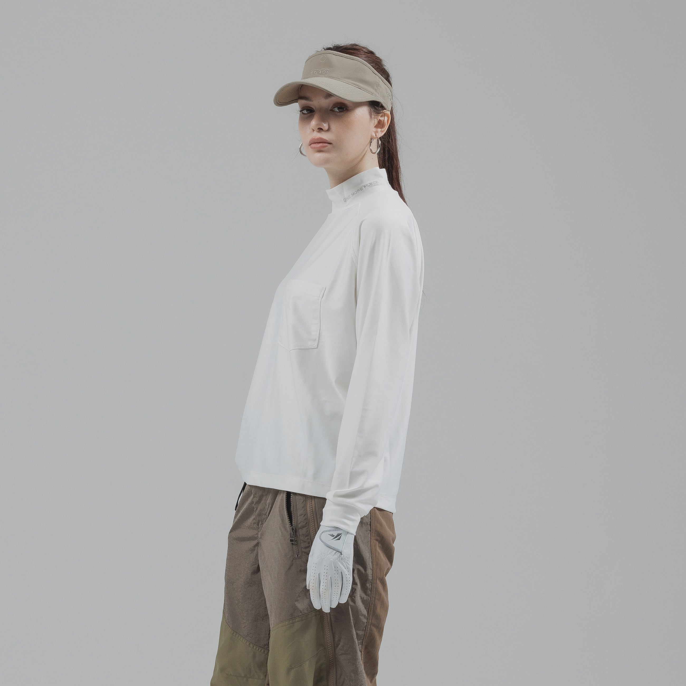 ストレッチモックネックシャツ / Stretch mock neck shirt