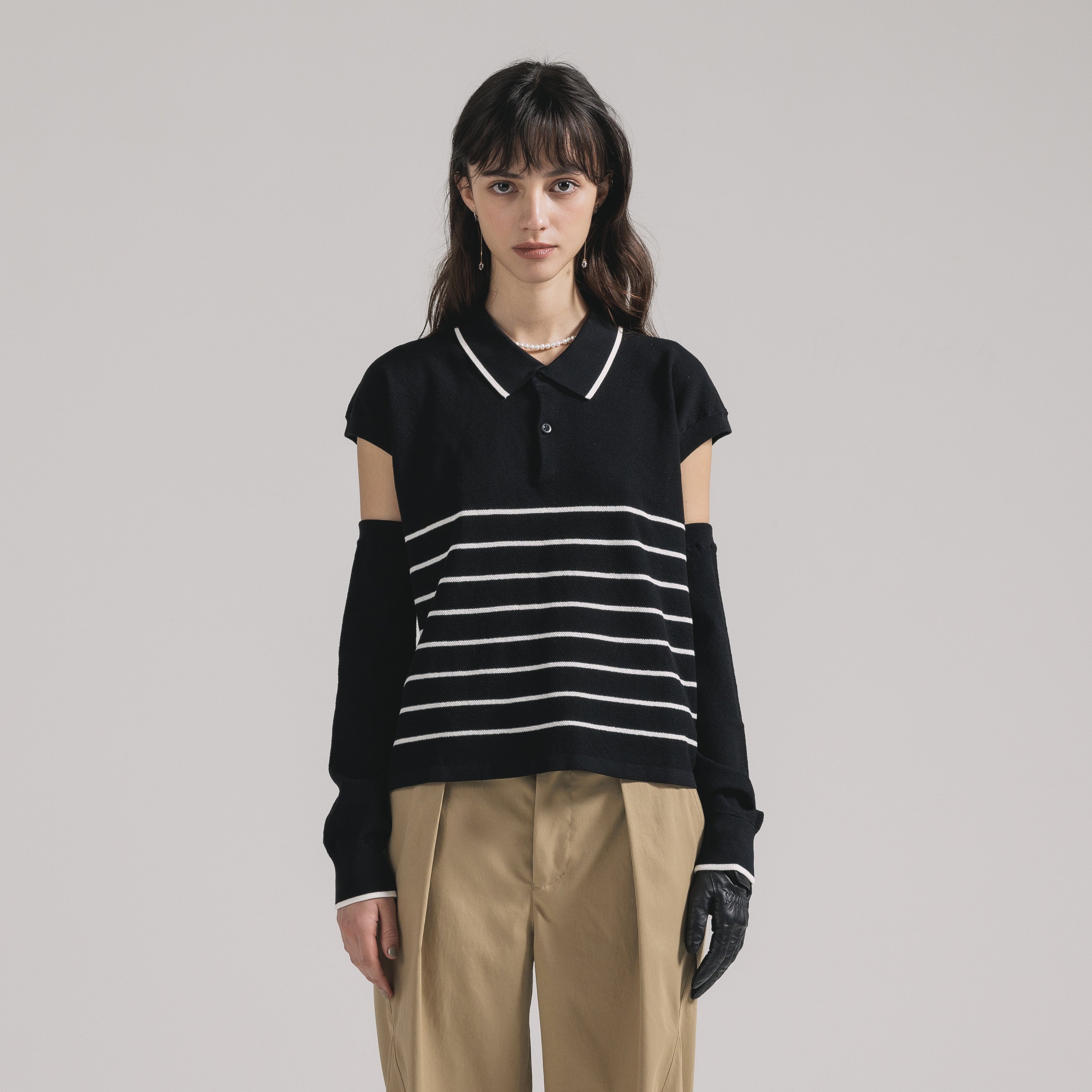 ニットポロシャツ ウィメンズ / Knit Polo shirt Women’s